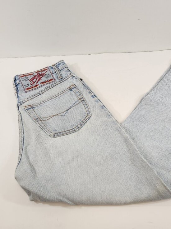 Buffalo Jeans Denim - Vintage Buffalo Jeans 100% Cotton Light Wash 90s Distressed Denim Size 27